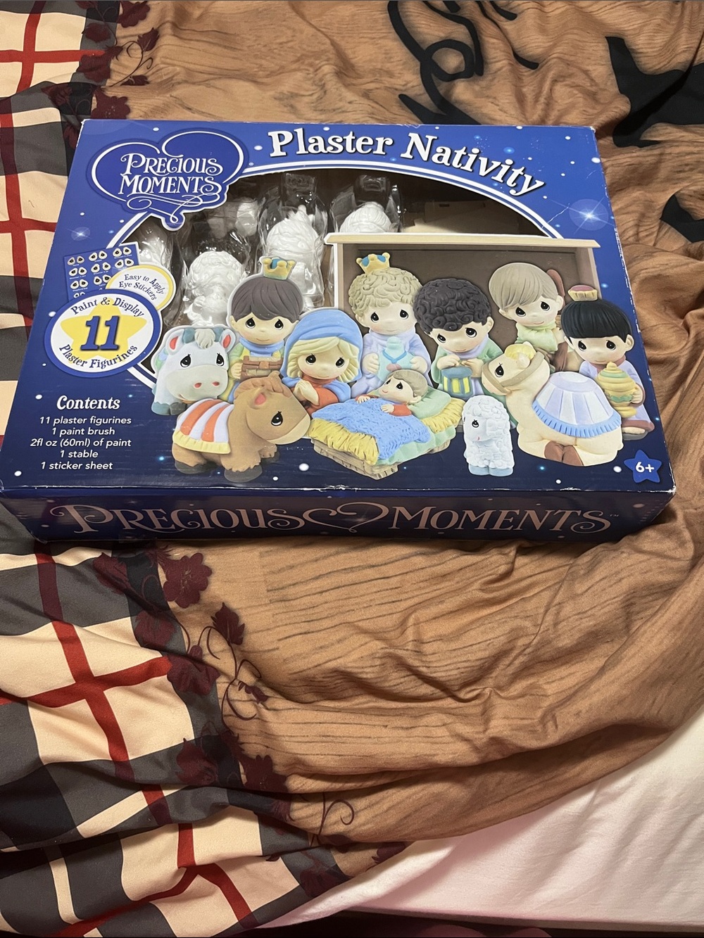 Precious Moments Plaster Nativity Paint Kit - Blue Packaging